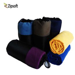 Zipsoft Sports Towels Beach Towel Microfiber Fabric Mesh Bag Quick-Drying Travel Blanket Swimming Camping Yoga Mat Christmas 210611