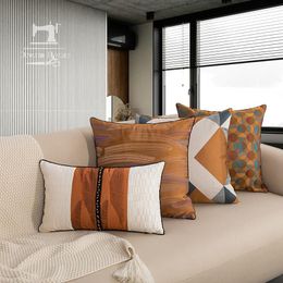 Cushion/Decorative Pillow 2pcs Caramel Color Light Luxury Case Cover 45*45cm Sofa Throw Home Decor For Car Bed Cushion