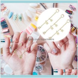 Nail Salon Health & Beautynail Art Decorations 2Pcs Chain Pendants Manicure Supplies Girl Pendents Drop Delivery 2021 Aeanr