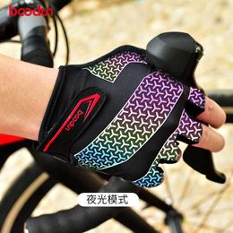 Shockproof Wear Resistant Breathable Gloves Half Finger Sport Men Women Summer Bicycle Gym Fitness Bike H1022