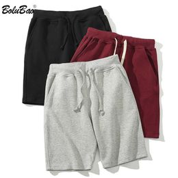 BOLUBAO Fashion Brand Men Casual Shorts Men's Elasticity Straight Summer Solid Colour Beach Male 210714