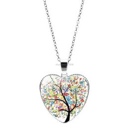 Love Tree of Life Necklace Fashion Heart Pendant Necklaces chains Fashion Jewelry for Women Girls Gift Will and Sandy drop ship