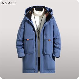 Mens Hooded Duck Down Jacket Winter Men's Parka Coat Thicked Warm Streetwear Brand Casual Down Coat Men Windproof Parkas 211206
