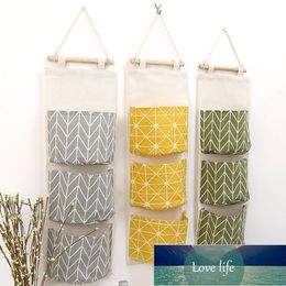 3 Grids Wall Hanging Storage Bag Cloth Sundries Organiser Toys Container Decor Pocket save space home Storage supplie Factory price expert design Quality Latest