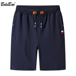 BOLUBAO Summer Casual Shorts Men Brand Solid Color Comfortable Slim Drawstring Beach Male 210716