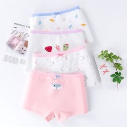 Arrival Children Girls Shorts Boxers Lovely Rabbit Underpants for Kids Baby Cotton Panties Underwear 12 Year Old 210622