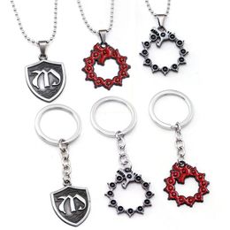 Pendant Necklaces The Seven Deadly Sins Meliodas Dragon Nanatsu No Taizai Shield Necklace For Men Choker Jewellery Accessories