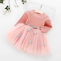 Baby Girls Autumn Winter Dress Long Sleeves Tutu Dresses Birthday Princess Vestidos Costume Baby Kids Daily Clothes Infantil 24M 211027