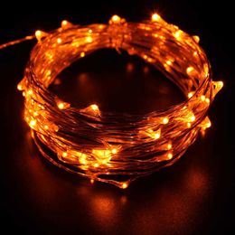 50-200 LED Solar Power Strip Rope Lights Fairy String Light Xmas Outdoor Waterproof LED Solar Energy Copper Wire Light String Y0720