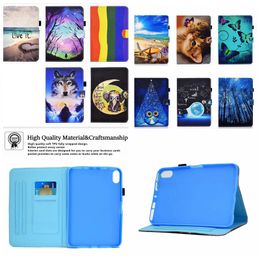 Kawaii Butterfly Flower Leather Wallet Cases For Ipad Mini 1 2 3 4 5 6 2021 Tablet Panda Cute Shockproof Print Ocean Forest Eiffel Tower Pineapple Holder Flip Cover