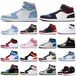 Newest 1s men basketball shoes 1 University Blue Obsidian Shadow Light Smoke Grey women mens trainers sports sneakers Wholesale Dropshipping jorda jordens