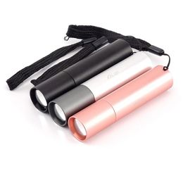 Downlights 2021 Super Bright Mini 3 Modes Flash Light LED USB Rechargeable Built-in Battery Portable Camping