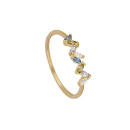 18k Gold Plated Customizable Colour Zircon Rings Modern Wedding Rings For Women Jewellery
