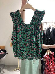 Summer Fashion Sweet Retro Leopard Print Sleeveless Vest Camis Women 210615