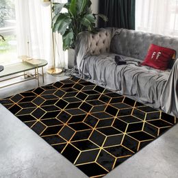 Modern Carpets and Rugs For Living Room Bedroom Metal Striped Area Rug Home Decor Non-Slip Floor Mats Parlor Decorative Tapete 210301