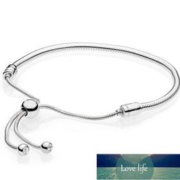 Moments Sliding Original Rose Gold & Silver Clasp Adjust Bracelet Fit 925 Sterling Silver Bead Charm Bangle Diy Jewellery Factory price expert design Quality Latest