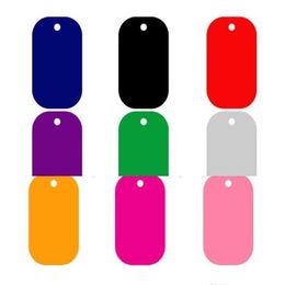 Dog Tag Metal Blank Military Pet Dogs ID Card Tags Aluminium Alloy Army Engraved No Chain Mixed Colours