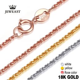 18k Gold Women Necklace For Pendant Female Diamond-jewelry Rope Chain Party Trendy Elegant Fashion Girl Gift Good Nice