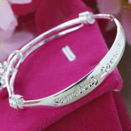 2pcs Children Baby Girls Boys Toddlers Adjustable Size 925 Sterling Silver Bracelet Fashion Jewellery FEA889 Bangle