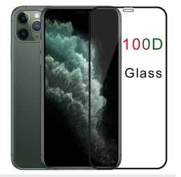 100D Full Coverage Tempered Glass film protector for iphone 13 12 11 mini pro max xr xs 6 7 8 Plus