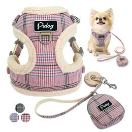 Soft Pet Dog Harnesses Vest No Pull Adjustable Chihuahua Puppy Cat Harness Leash Set For Small Medium Dogs Coat Arnes Perro 211022