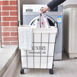 Dirty Clothes Storage Basket With lid Organizer Basket Collapsible Large Laundry Hamper Waterproof Home Laundry Basket 210316