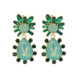 Vintage Rhinestone Hanging Dangle Earrings Multicolor Crystal Drop Earring For Women Jewellery Accessories Wholesale