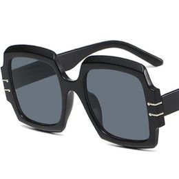 Fashionable Sunglasses Oversize Frame Sun Glasses Unisex Eyeglasses Anti-UV Spectacles Square Ornamental Adumbral A++