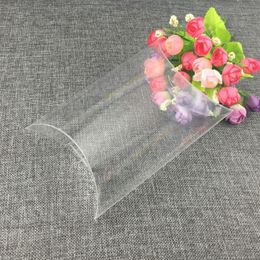 Gift Wrap 2.5*6.5*13.5cm 50pcs Style Clear PVC Pillow Box Packaging Wedding Favour /Bridal Candy Boxes Party Supplies Souvenir1