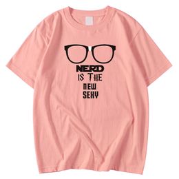 Casual Brand Mens T-Shirts Large Size Tee Shirt Nerd Is Sexy Funny Printing Clothing Short Sleeve Comfortable Tee Shirt Men's Y0809