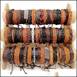 wholesale bulk lots 24PCs leather vintage Ethnic Tribal jewelry cuff bracelets 