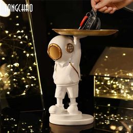 Diver Statue With Tray Sculpture Home Decor Figurine Desk Storage Multifunction TV Cabinet Ornaments Room Decoration Crafts Gift 211108