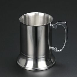 High quality mirror 450ml Double Wall stainless steel tankard beer mug stein