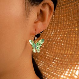 2021 New Green Butterfly Earrings Vintage Bohemia Women Earrings Dangle & Chandelier Matching Clothes Fashion Jewelry Gift