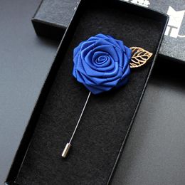 Pins, Brooches Fancy Fabric Flower Lapel Pin For Man Wedding Jewelry Accessories Suit Corsage Boutonniere Women Elegant