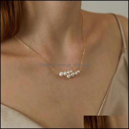 Chains Necklaces & Pendants Jewelrychains Fashion Jewelry Natural Freshwater Pearls Necklace Single One Layer Chain For Elegant Women Gifts