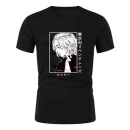 new tokyo revengers oversized T-shirt anime top man's T-shirt Men clothes funko pop Tshirts sweater Short sleeve T-shirts Y220208