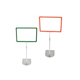Retail Supplies POP Plastic Sign Card Holder Price Poster Paper Frame Display Floor Stand A3A4A5 in Supermarket Promotion 10sets