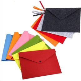 Durable Felt A4 file bag document holder folder storage bag Office school supplies file button bag envelope bags vintage pencil bags