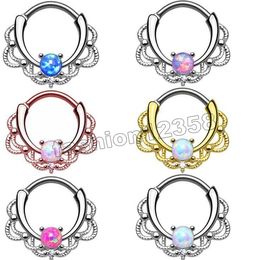 Nose Ring Nipple Rings Nail Opal Piercing Jewelry Popular Opal Stone Australian Gem Body Piercing Art Exhibition