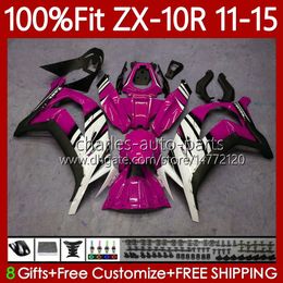 Injection mold For KAWASAKI NINJA ZX-10R ZX 10R 1000CC 10 Pink White R 2011-2015 Body 101No.149 ZX1000 C ZX-1000 2011 2012 2013 2014 2015 ZX10R 11 12 13 14 15 OEM Fairing