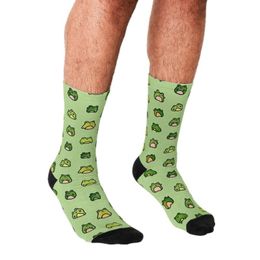 Men's Socks Funny Frogs Printed Men Harajuku Happy Hip Hop Novelty Cute Boys Crew Casual Crazy For