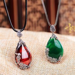 Crystal Womens Necklaces Pendant silver black red green Jewelry garnet Mirror Flower gold plated