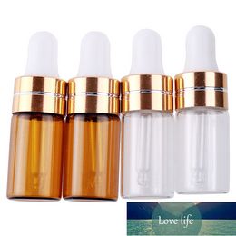 50 pcs Essential Oil Vial Empty Glass Cosmetic Container Plastic Cap Dropper Bottle Portable Perfume Refillable Bottle 3ML 5ML Factory price expert design Quality