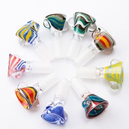 Love_E_cig CSYC G093 Smoking Pipe Glass Bong Bowl Wig Wag 14mm 19mm Male Glass Water Bong Heady Colour Wide Bore Bowls