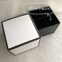 fashion 4 grid black Acrylic storage lipsticks holder Make-up brush Storage Case Jewelry Organizer gift box