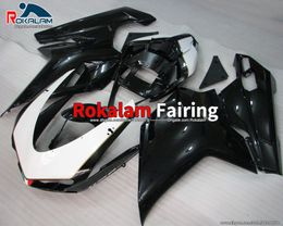 Black White Fairings For Ducati 848 2007 Fairing 1098 1098S 1198 07 08 09 10 11 848 1098 2007-2011 Motorbike Body Parts (Injection Molding)