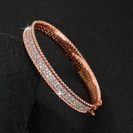 CIBO fashion pure copper inlay zircon bracelets quality drill temperament elegant bracelet not rub off