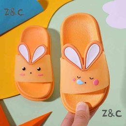 Children's Slipper Male Summer Cartoon Soft Bottom 1-6 Years Old Children's Home Bathroom Small kids shoes Baby Slippers 211119