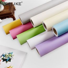 Vinyl PVC Matt Waterproof Self Adhesive Wallpaper Stick and Peel Home Decor Bedroom Living Room Kitchen Furniture Wall Stickers 210308